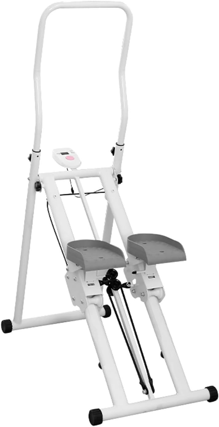 Foldable Vertical Climber for Home w/ LCD Monitor, Adjustable Handles & Pedals - Kwikley