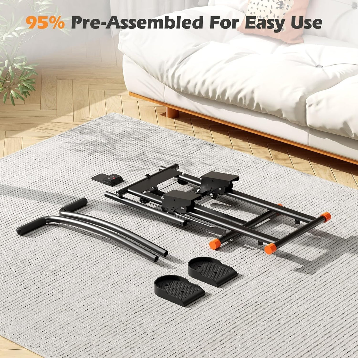 Foldable Vertical Climber Machine w/ LCD Monitor, Adjustable Pedals - Kwikley