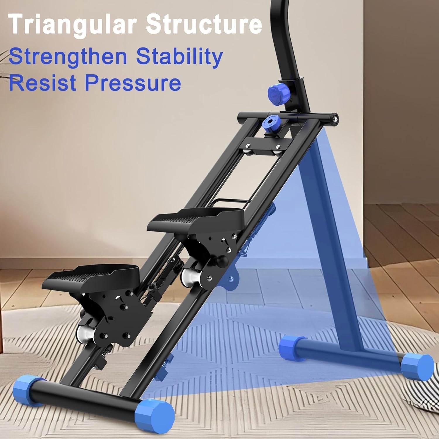 Foldable Vertical Climber Stair Stepper w/ LCD Monitor & Adjustable Handles - Kwikley
