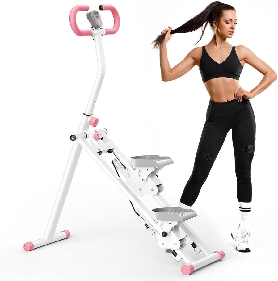 Foldable Vertical Stair Climber Stepper 300LB Capacity Quiet Home Gym Machine - Kwikley