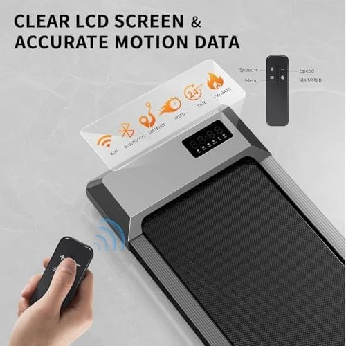 Foldable Walking Pad 2.5HP Under Desk Treadmill App Control Quiet 136kg Capacity - Kwikley