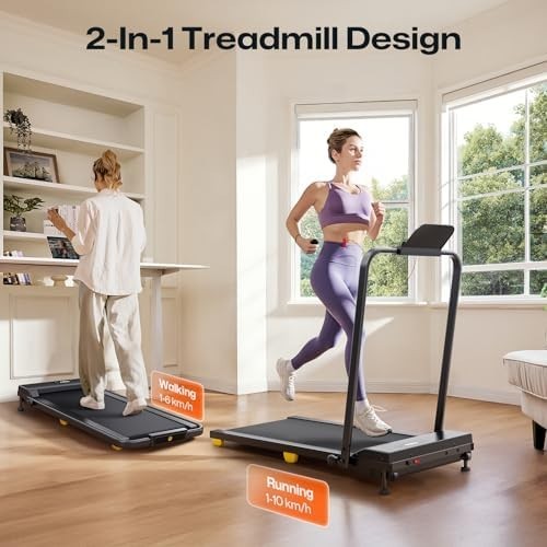 Foldable Walking Pad 9% Incline 10km/h Under Desk Treadmill Quiet Motor HIIT - Kwikley
