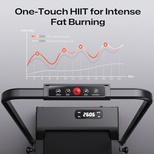 Foldable Walking Pad 9% Incline 10km/h Under Desk Treadmill Quiet Motor HIIT - Kwikley