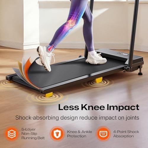 Foldable Walking Pad 9% Incline 10km/h Under Desk Treadmill Quiet Motor HIIT - Kwikley