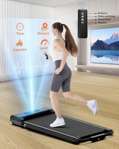 Foldable Walking Pad Treadmill 2.5HP 1 - 10km/h Under Desk Compact Home - Kwikley
