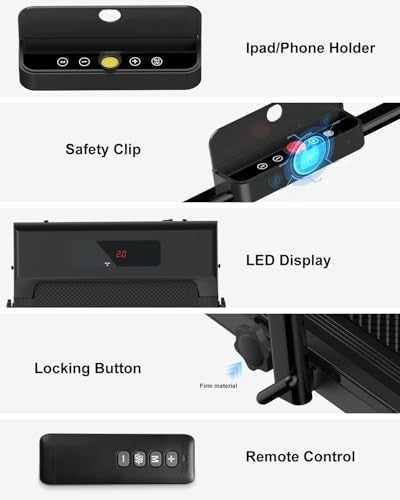 Foldable Walking Pad Treadmill 2.5HP 1 - 10km/h Under Desk Compact Home - Kwikley
