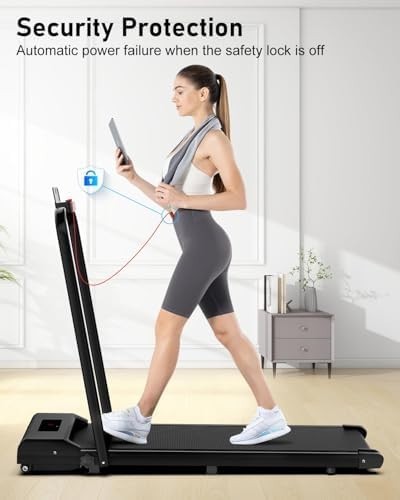 Foldable Walking Pad Treadmill 2.5HP 1 - 10km/h Under Desk Compact Home - Kwikley