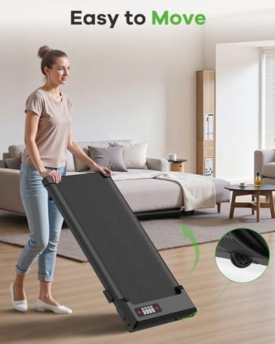 Foldable Walking Pad Treadmill 8KM/H Incline LED Remote Compact Home Office - Kwikley