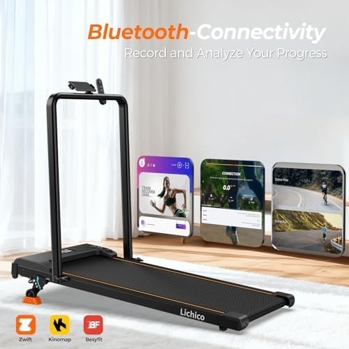 Foldable Walking Pad Treadmill 9% Incline 2.5HP Wide Belt Handle Home Office - Kwikley