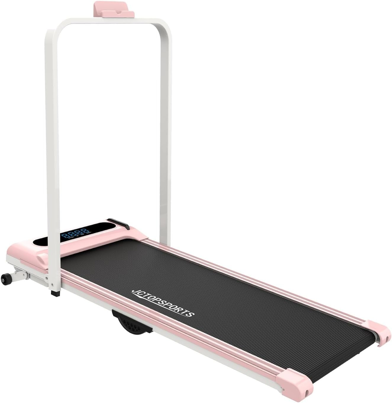Foldable Walking Treadmill 9% Incline Under Desk LED Display Pink - Kwikley