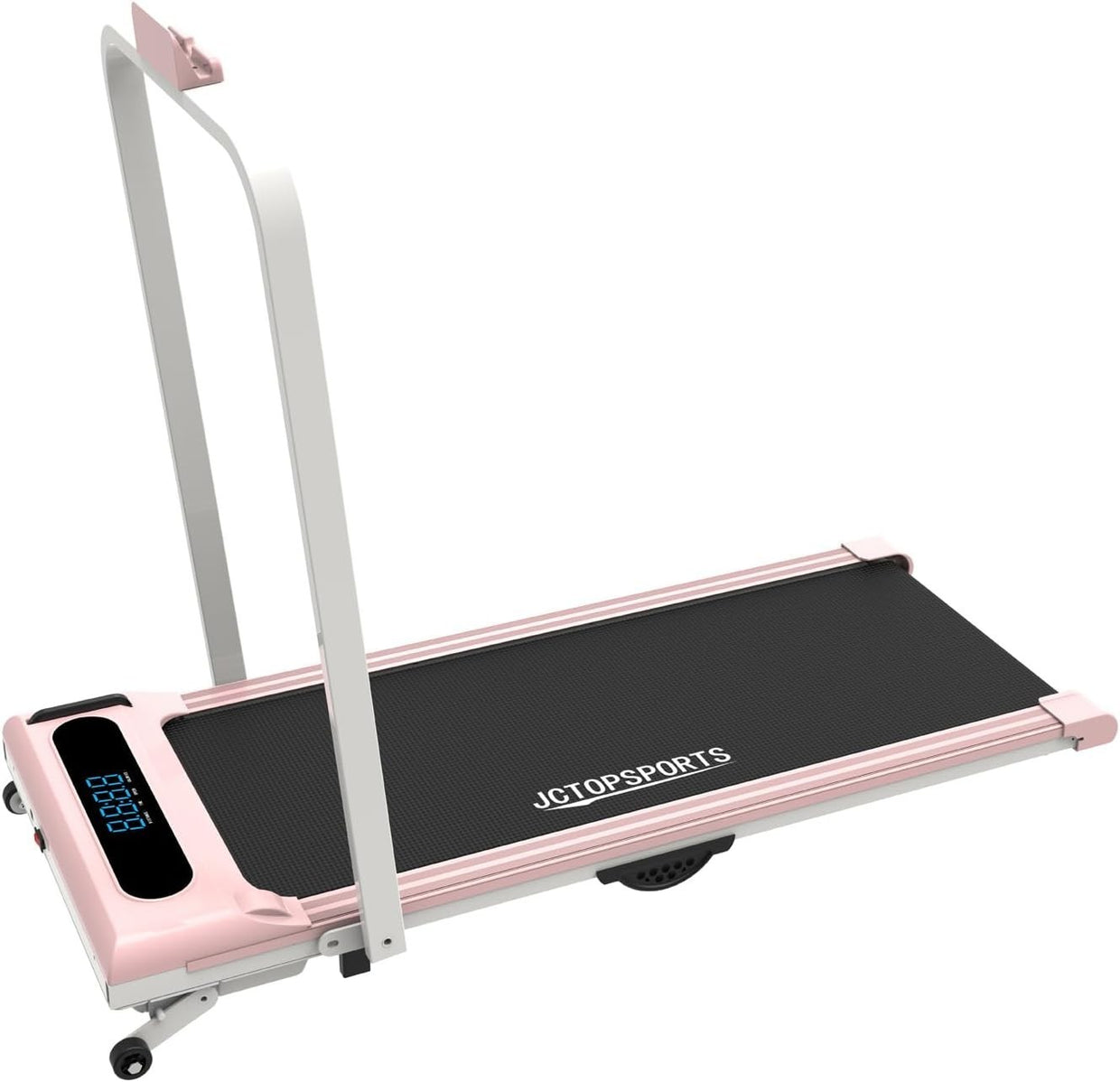 Foldable Walking Treadmill 9% Incline Under Desk LED Display Pink - Kwikley