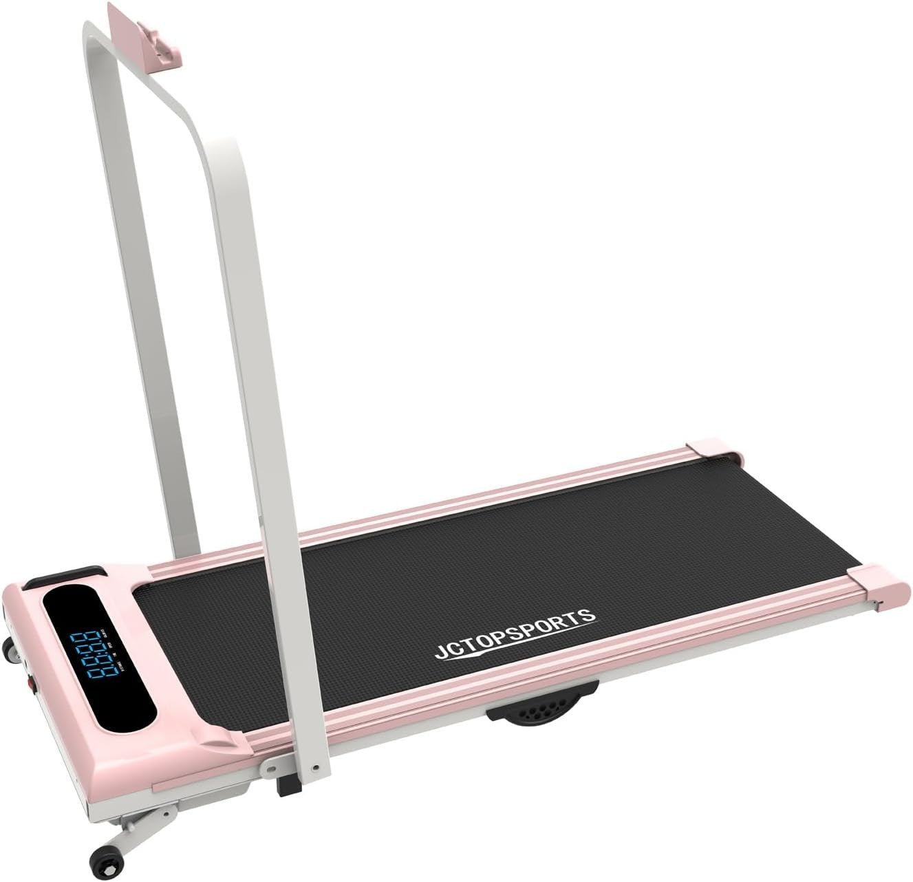 Foldable Walking Treadmill 9% Incline Under Desk LED Display Pink - Kwikley