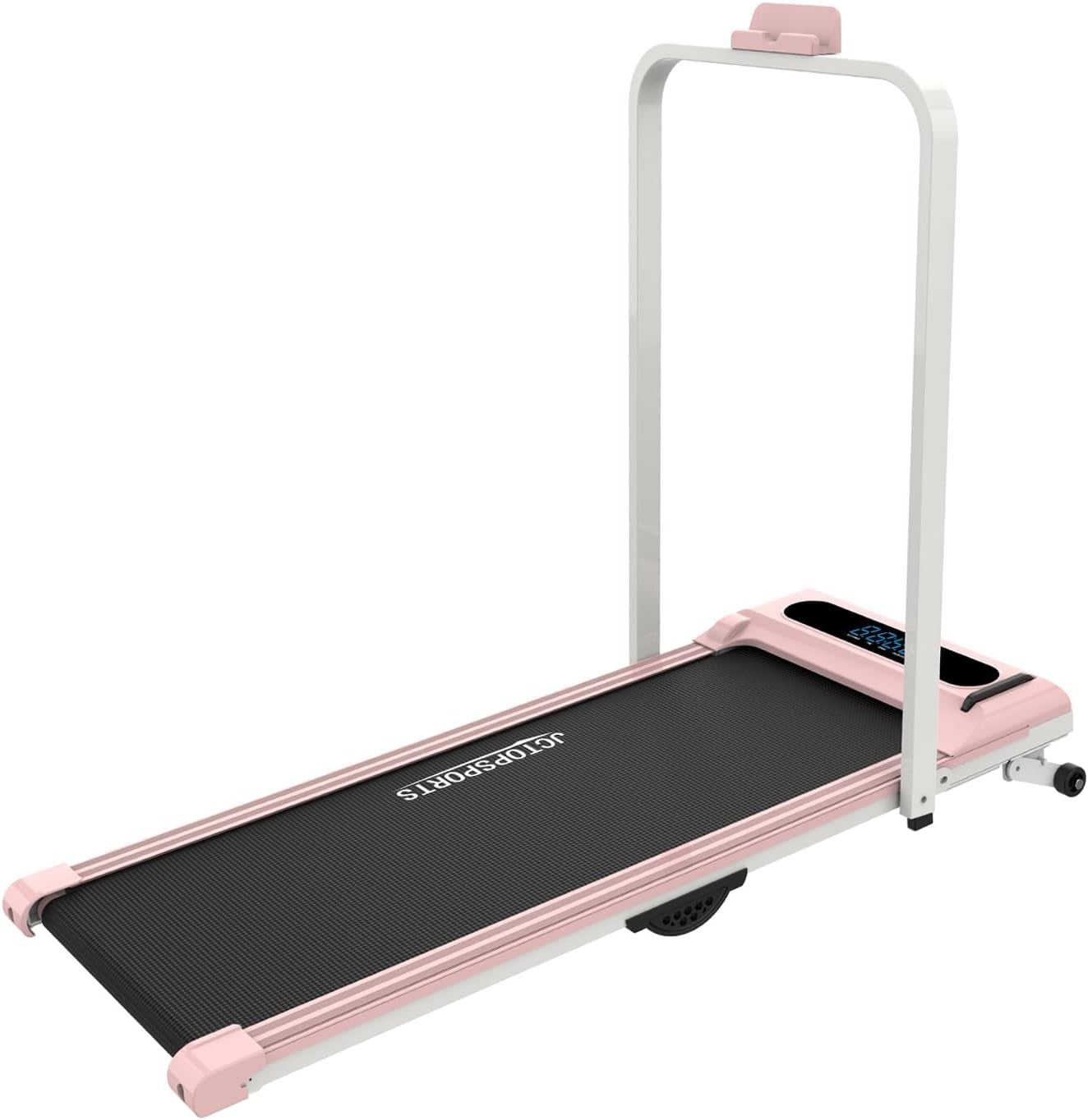 Foldable Walking Treadmill 9% Incline Under Desk LED Display Pink - Kwikley
