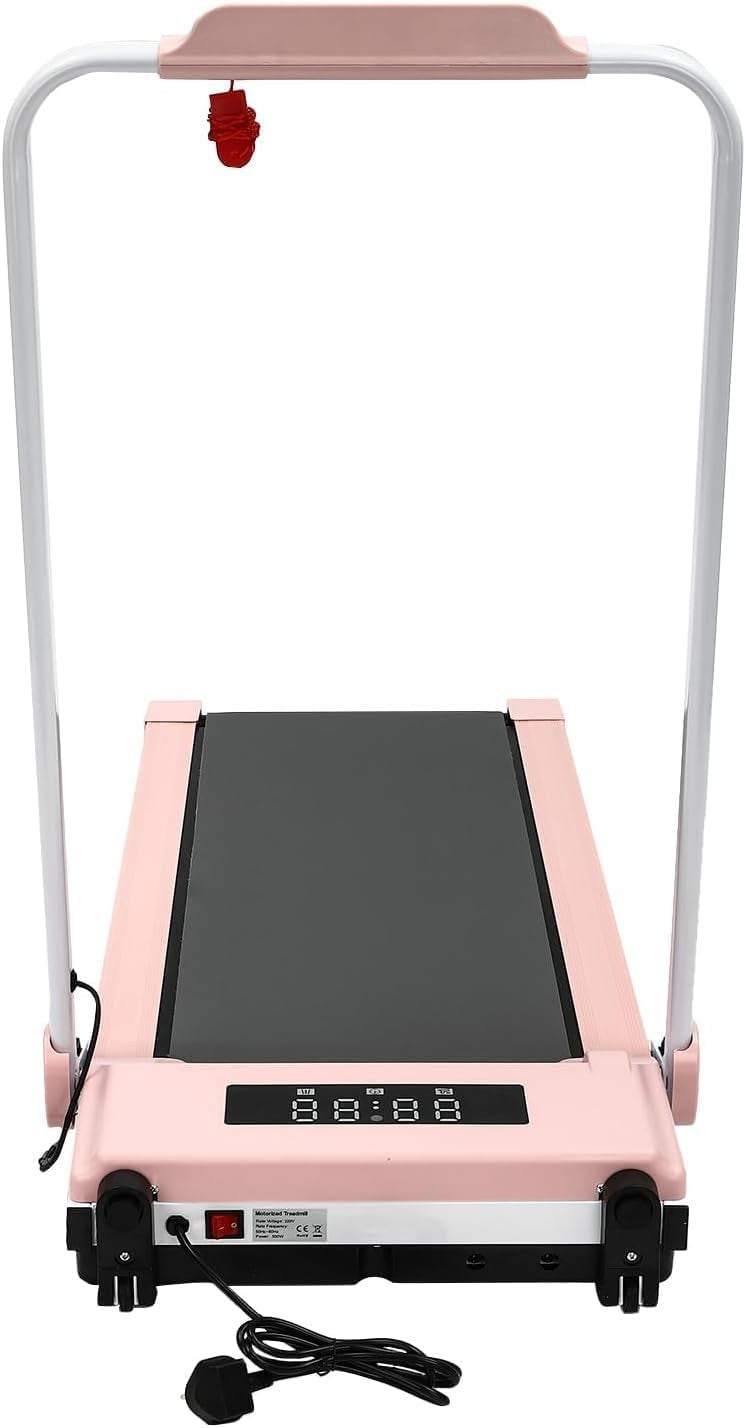 Foldable Walking Treadmill Under Desk LED Display Remote Pink - Kwikley