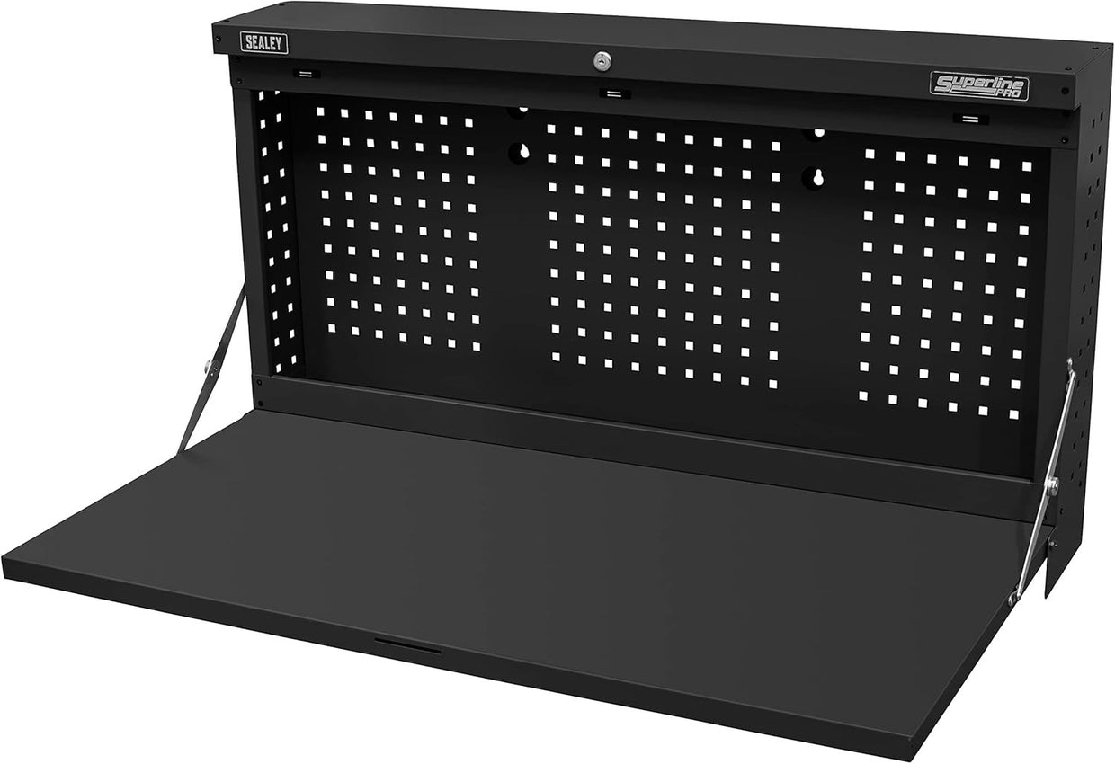 Foldable Wall Mounted Workbench 1100mm Heavy Duty 100kg Pegboard Tool Station - Kwikley