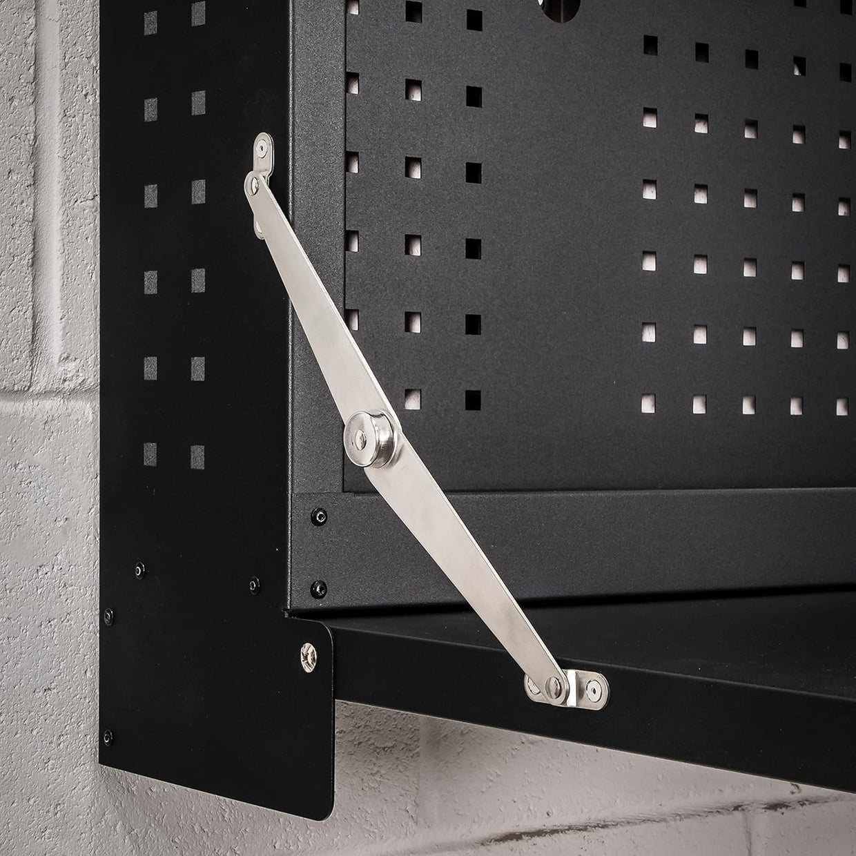 Foldable Wall Mounted Workbench 1100mm Heavy Duty 100kg Pegboard Tool Station - Kwikley
