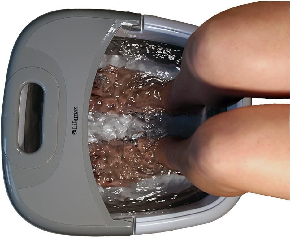 Foldaway Heated Foot Spa Massager w/ Bubbles Vibration Portable - Kwikley