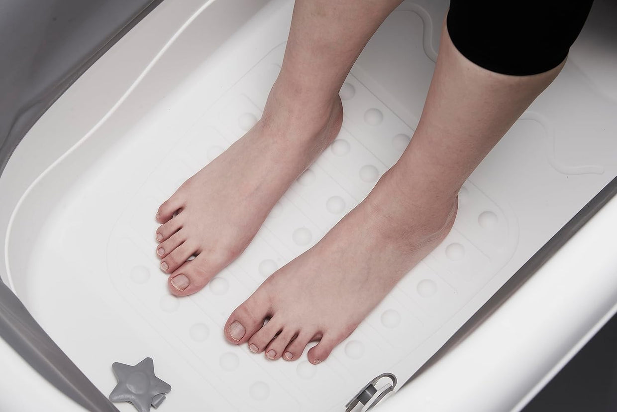 Folding Adult Bathtub 118x62x55cm Grey Portable Ice & Soaking Bath - Kwikley