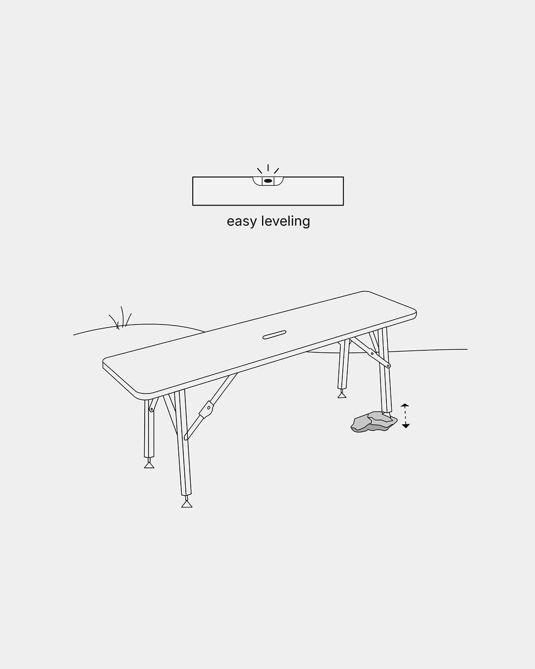 Folding Bamboo Camping Bench Set 2x – Portable, Lightweight, Durable - Kwikley