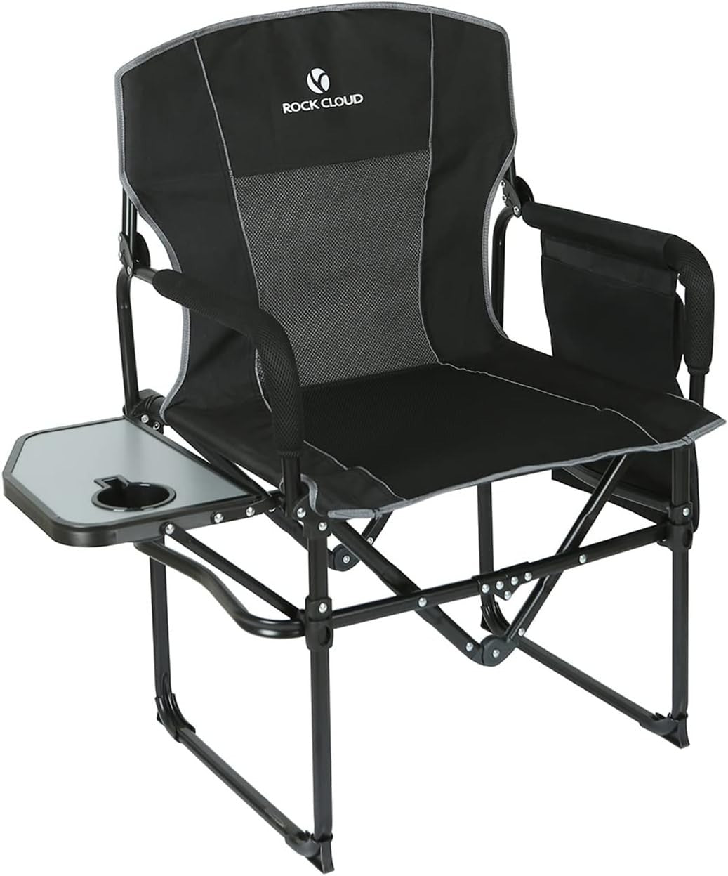 Folding Camping Chair with Side Table & Storage Pocket Outdoor Portable - Kwikley