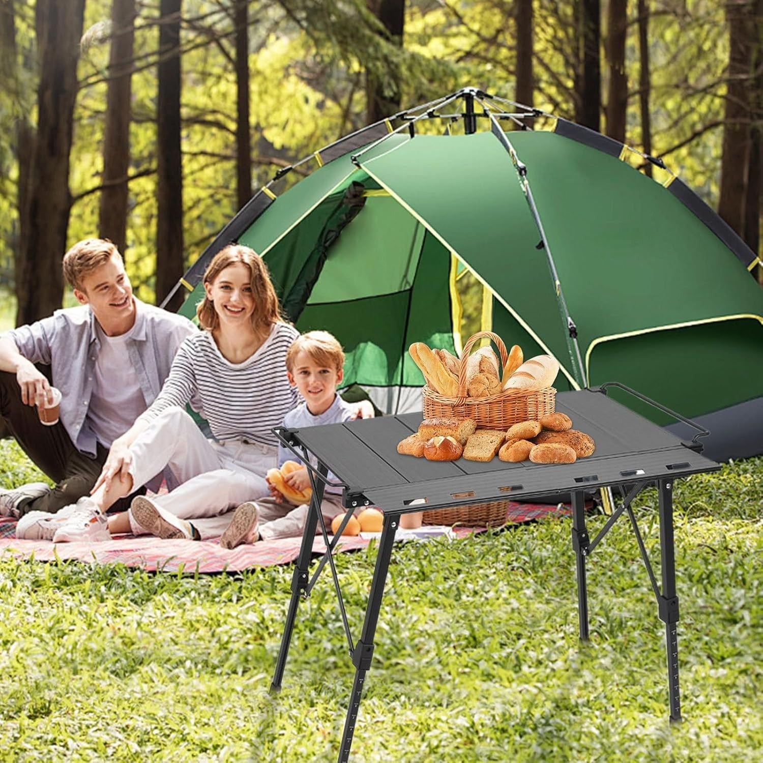 Folding Camping Table BBQ Outdoor Cook Station Lightweight Waterproof - Kwikley