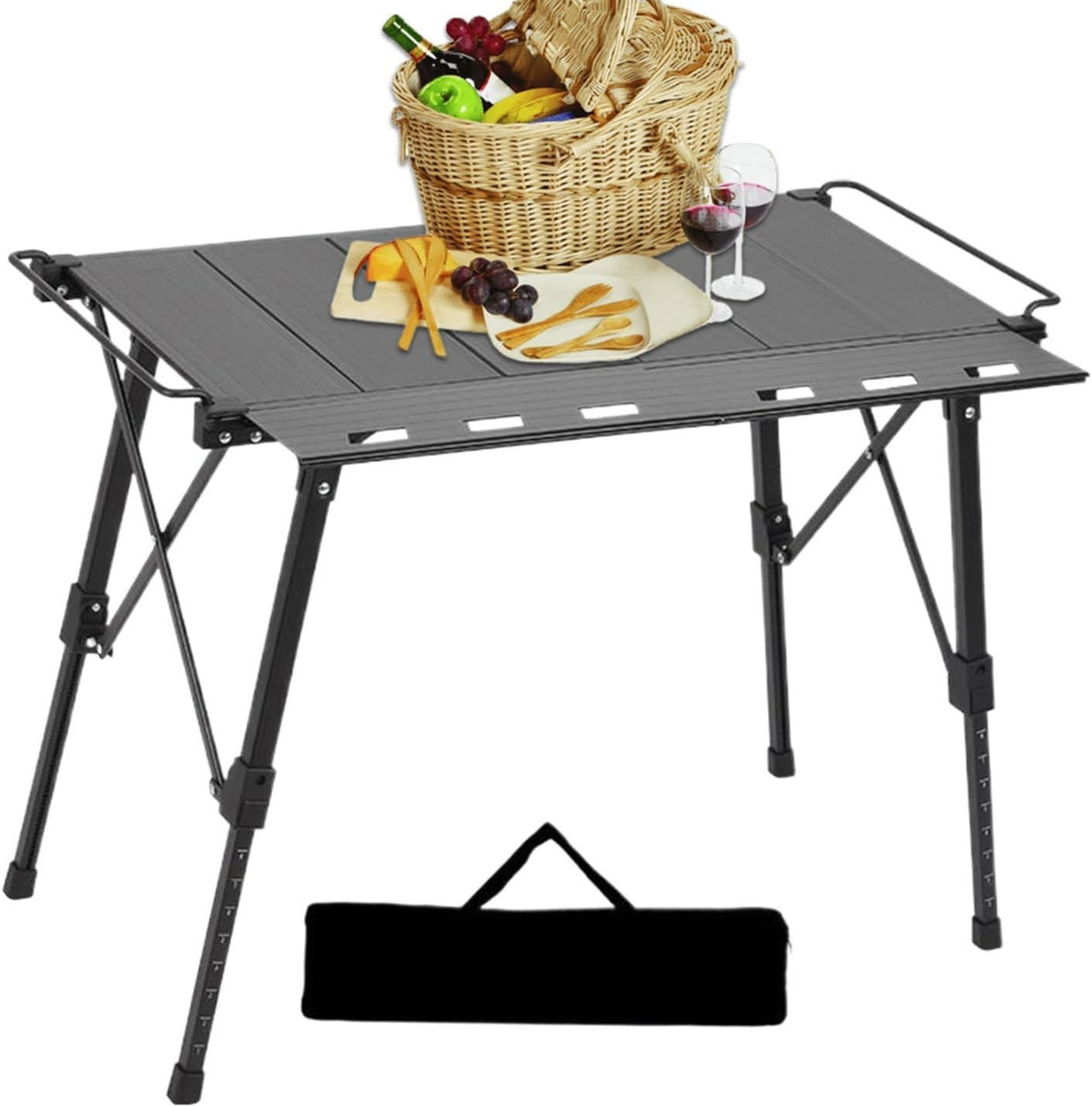 Folding Camping Table Lightweight Picnic BBQ Table Outdoor Stable Setup - Kwikley
