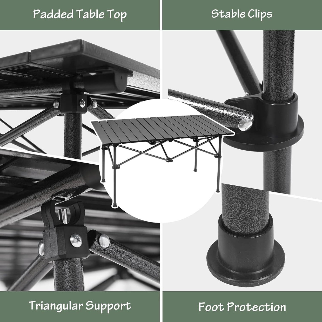 Folding Camping Table Set with 4 Chairs | Portable BBQ Picnic Garden - Kwikley