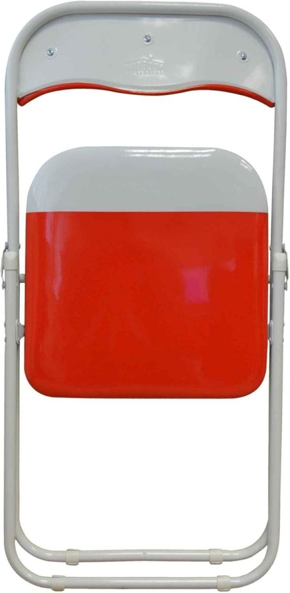 Folding Chairs Padded Metal Frame Red Set of 6 Space Saving - Kwikley