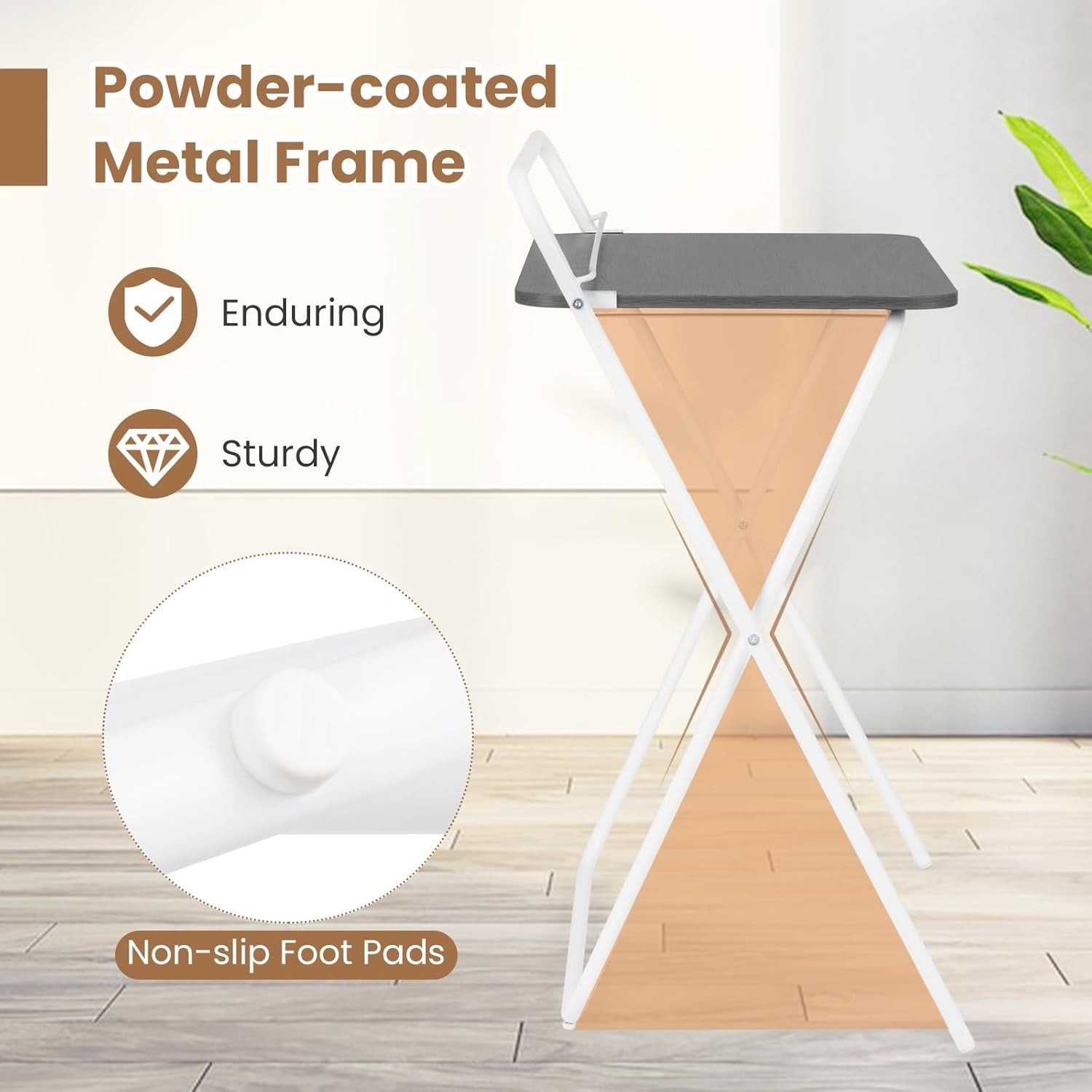 Folding Computer Desk Space Saving Laptop Table No Assembly Home - Kwikley