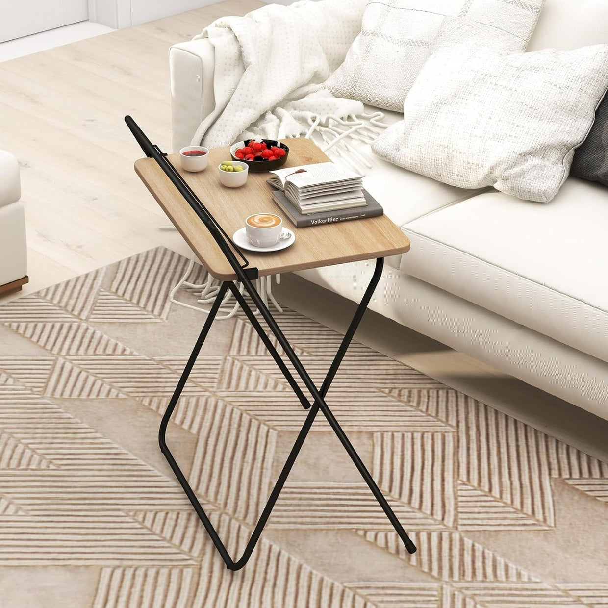 Folding Computer Desk Space Saving Laptop Table No Assembly Home Office - Kwikley