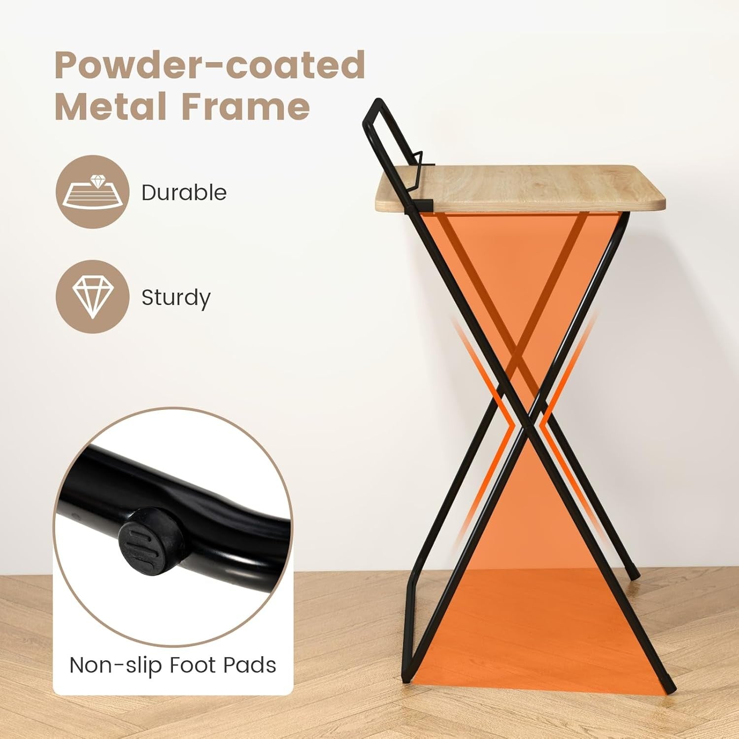 Folding Computer Desk Space Saving Laptop Table No Assembly Home Office - Kwikley