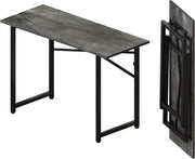 Folding Desk 120cm Grey No Assembly Home Office Computer Table - Kwikley