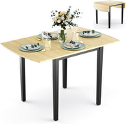 Folding Drop Leaf Dining Table Space Saving Wooden Desk Workstation - Kwikley