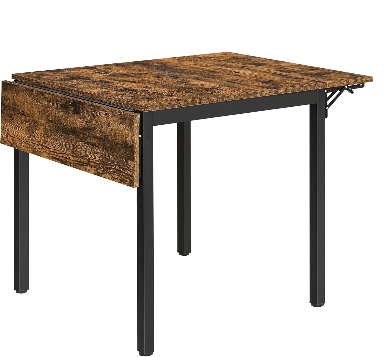 Folding Drop Leaf Extendable Dining Table Seats 2 - 4 Industrial Rustic - Kwikley