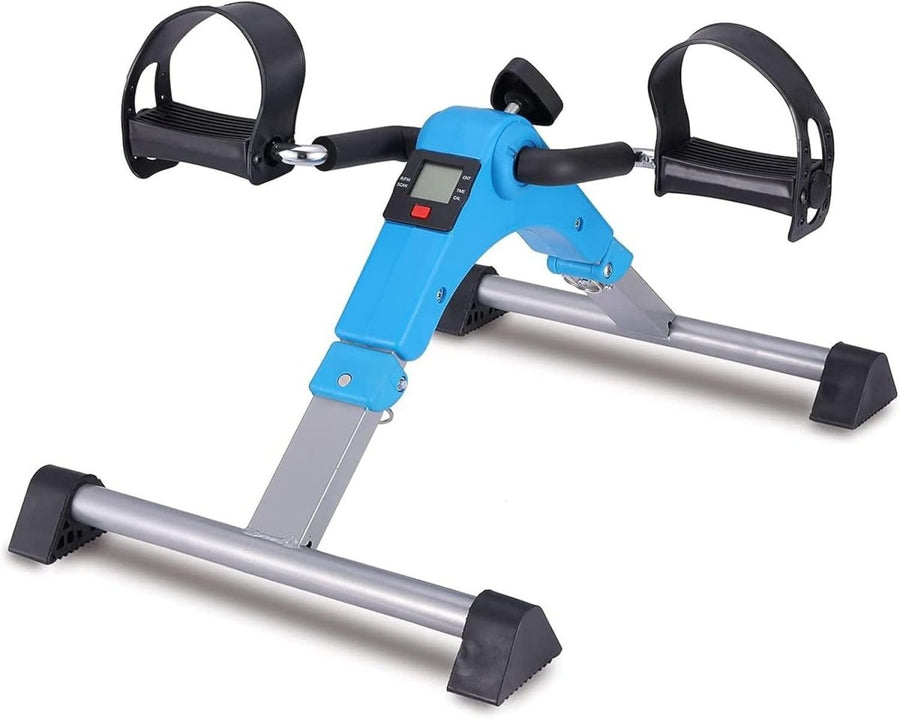 Folding Electric Pedal Exerciser LCD Seated Rehab Arm Leg - Kwikley