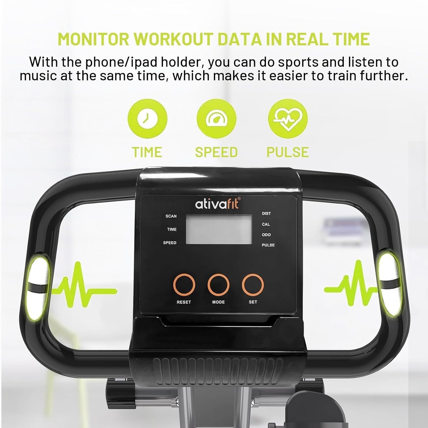 Folding Exercise Bike 8 - Level Magnetic Resistance X - Bike with Heart Monitor - Kwikley