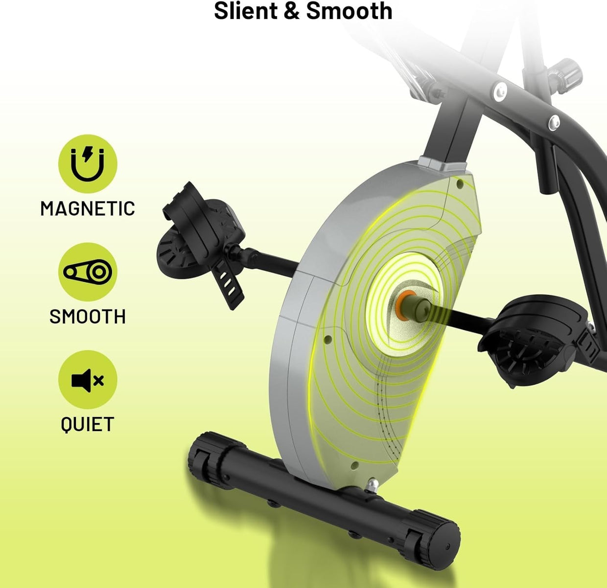 Folding Exercise Bike 8 - Level Resistance Quiet X - Bike with Heart Monitor - Kwikley