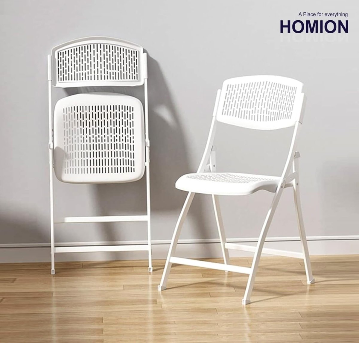 Folding Garden Chair Lightweight Plastic Rattan Effect Patio Balcony White - Kwikley