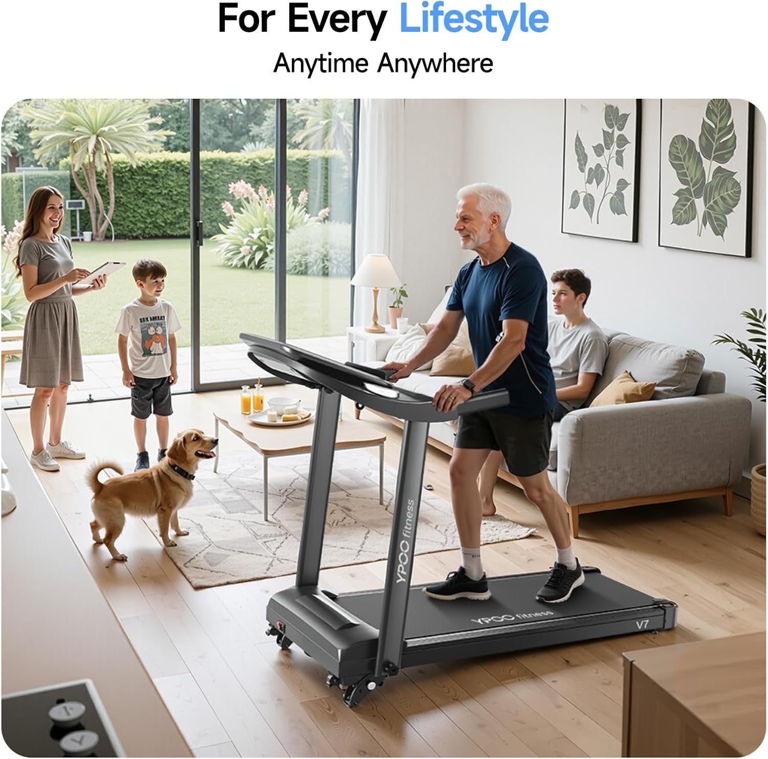 Folding Incline Treadmill 12KM/H Home Walking Running Pad Large Belt - Kwikley