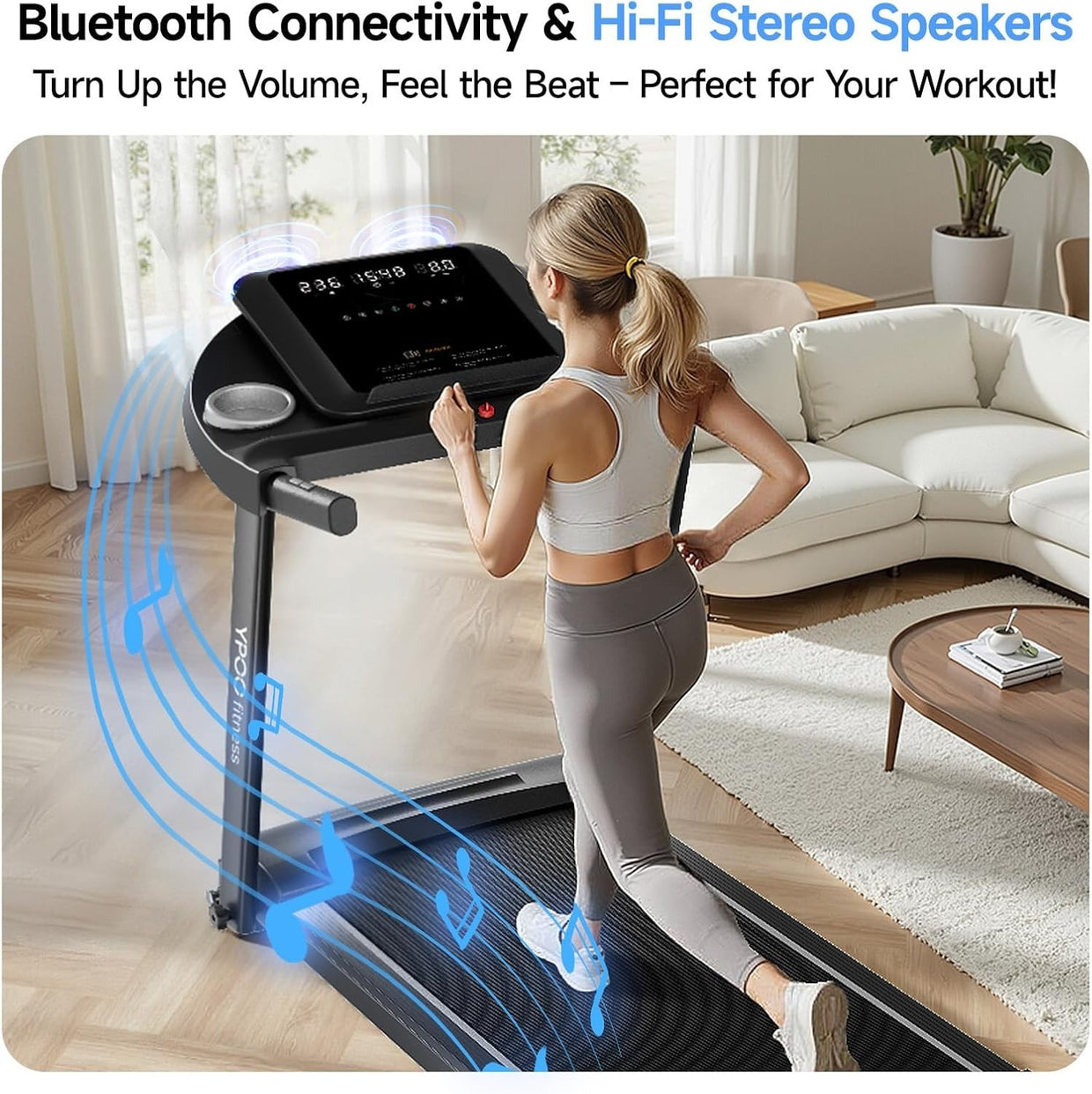 Folding Incline Treadmill 12KM/H Home Walking Running Pad Large Belt - Kwikley