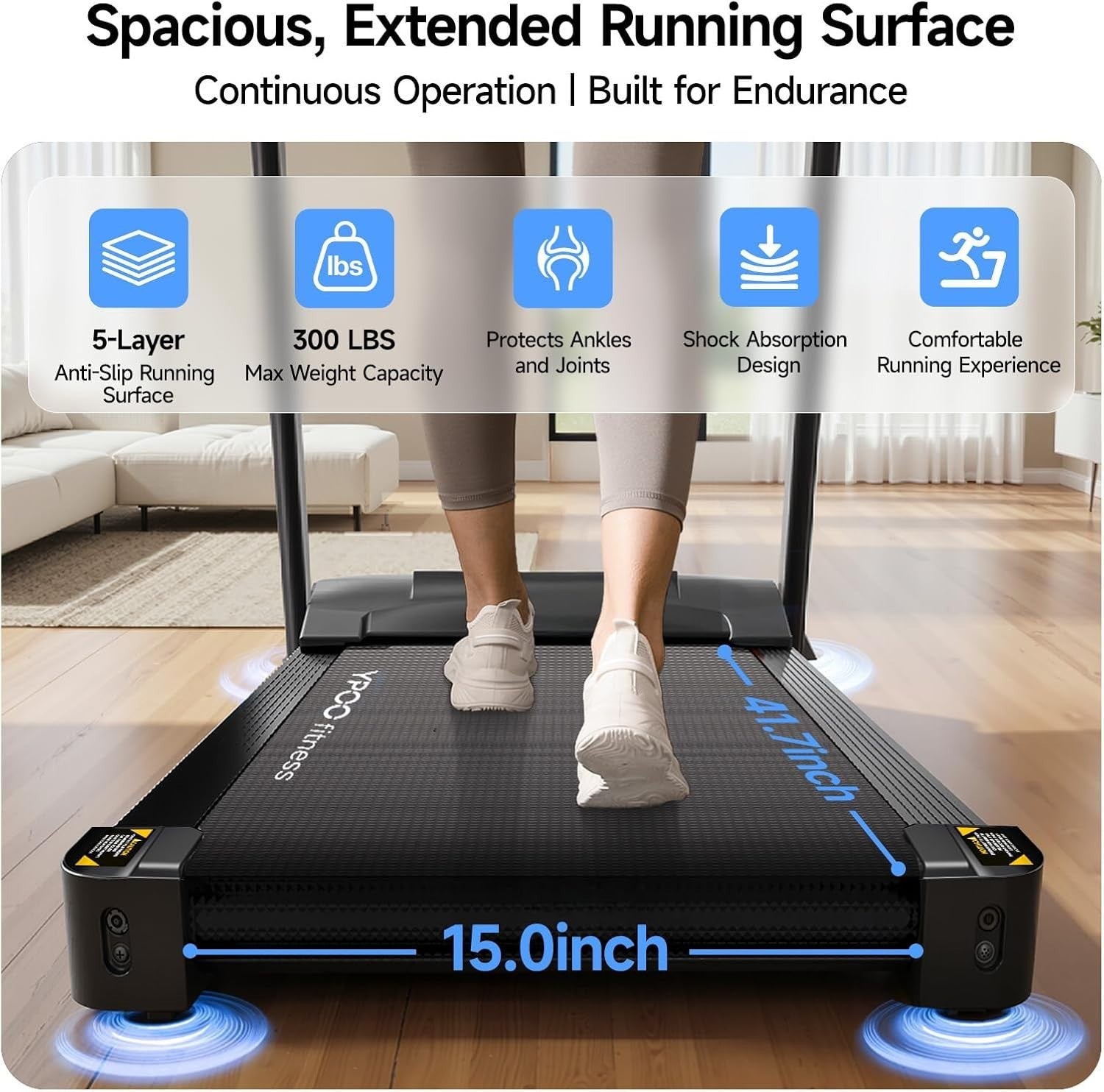 Folding Incline Treadmill 12KM/H Home Walking Running Pad Large Belt - Kwikley