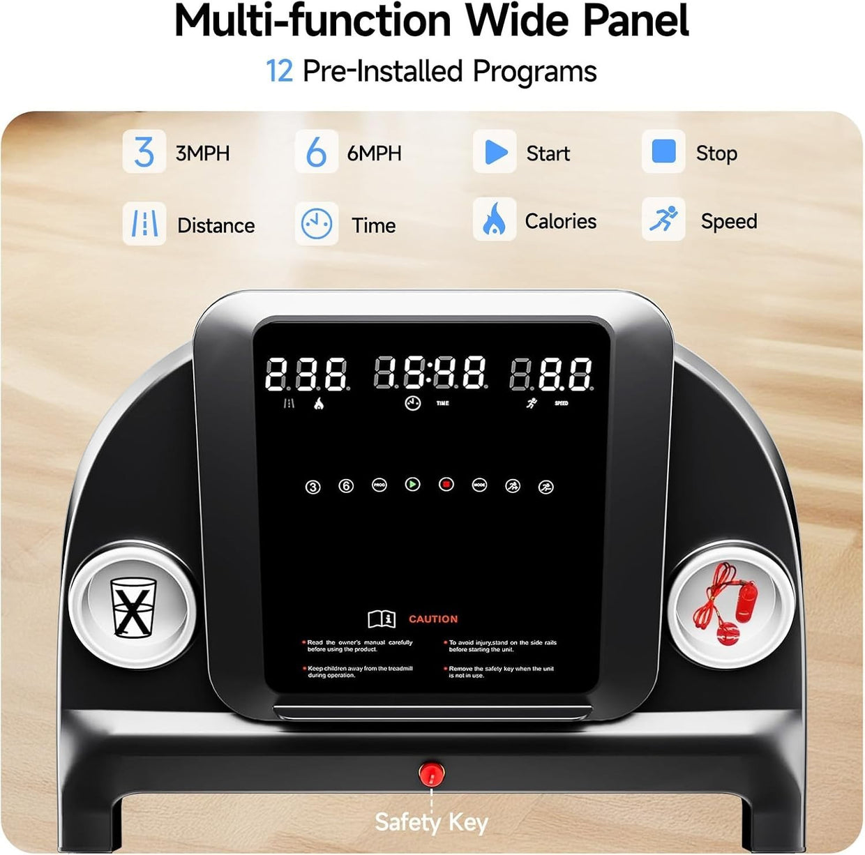 Folding Incline Treadmill 12KM/H Home Walking Running Pad Large Belt - Kwikley