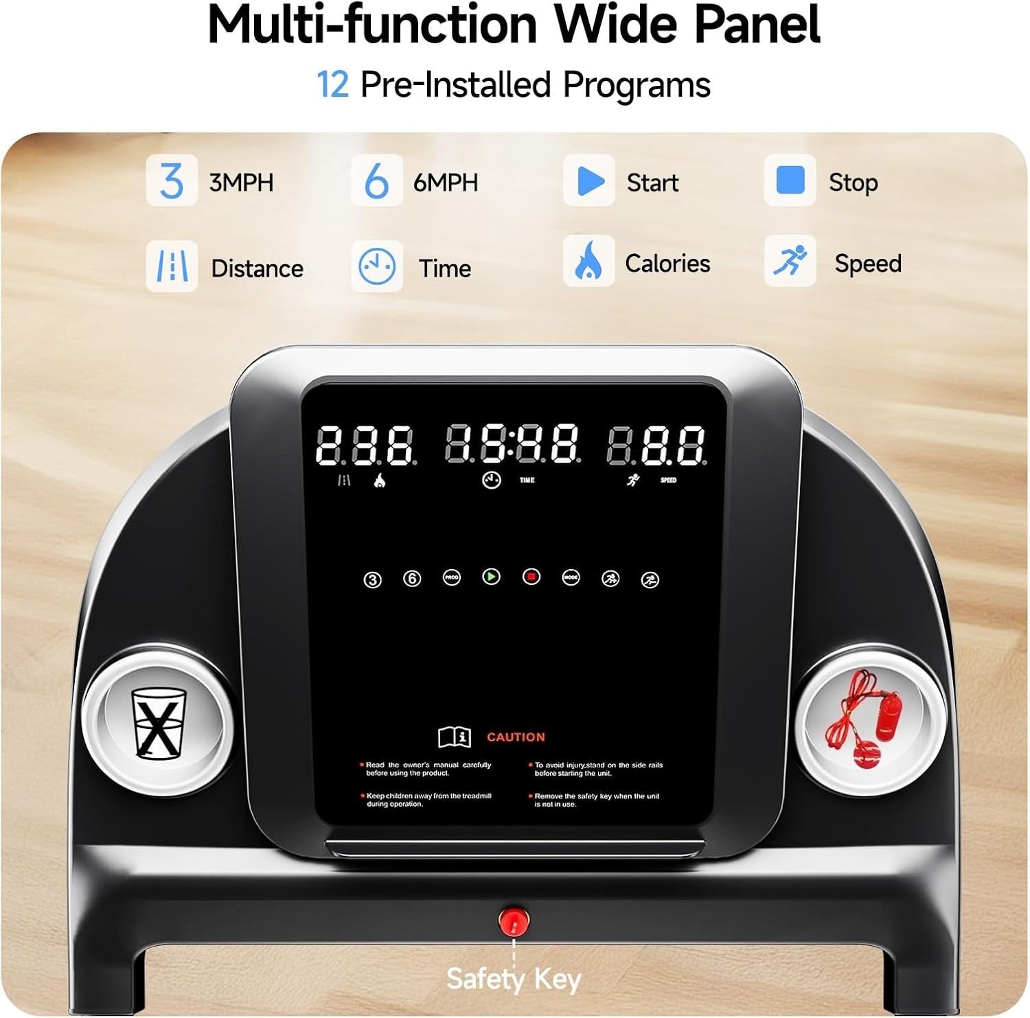 Folding Incline Treadmill 12KM/H Home Walking Running Pad Large Belt - Kwikley