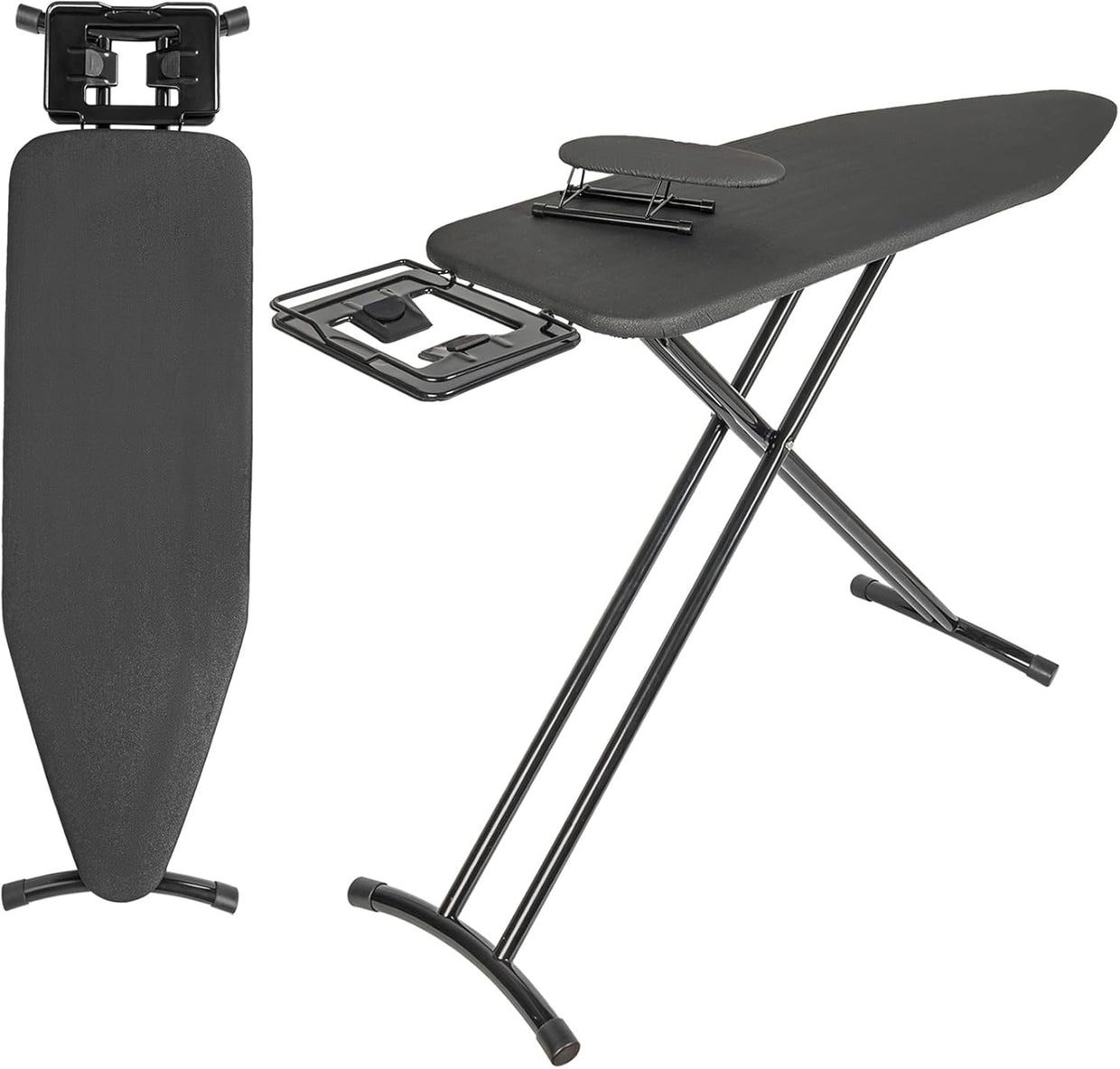 Folding Ironing Board 110x30cm Heat Resistant Adjustable Iron Rest - Kwikley