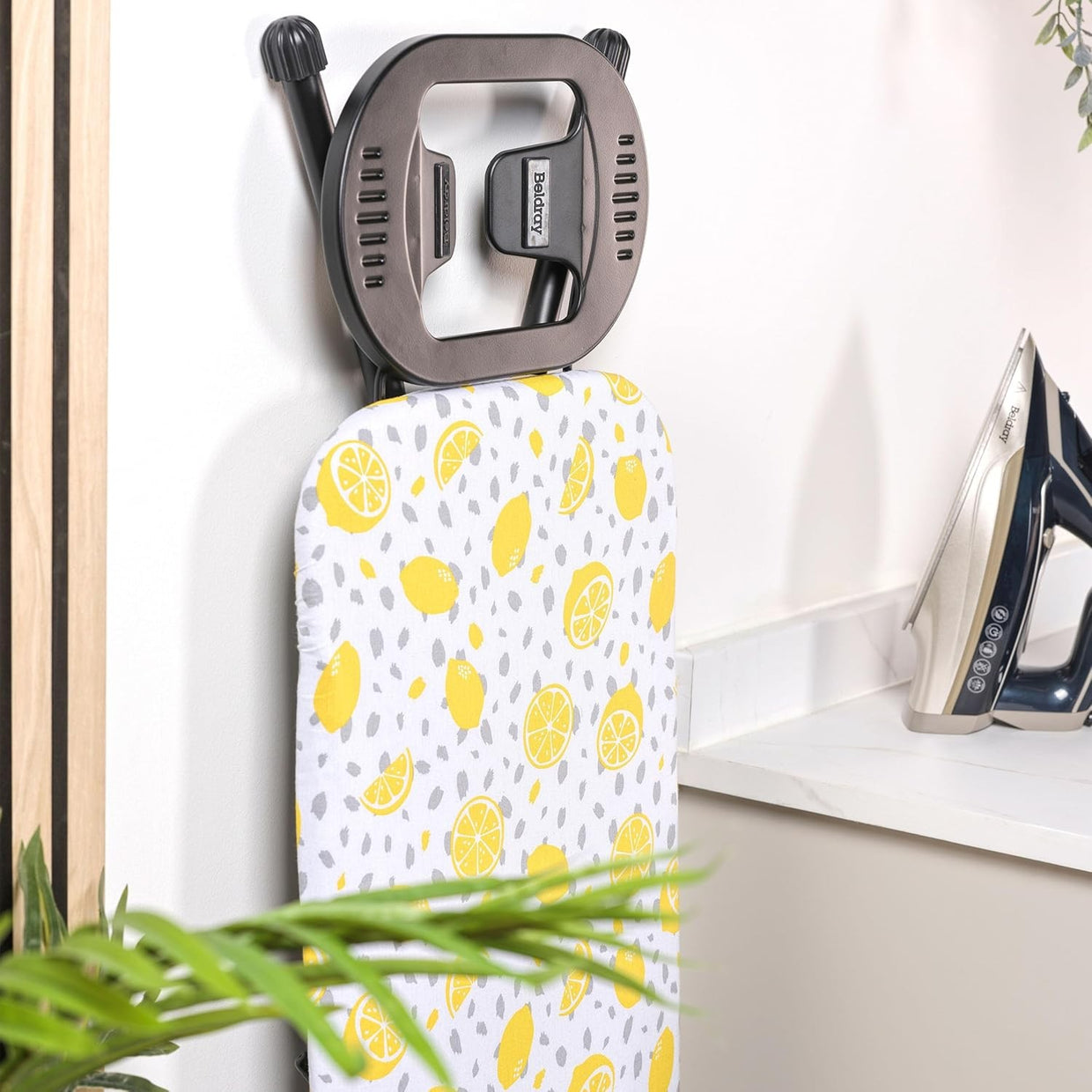Folding Ironing Board 115x36cm Adjustable Height Lightweight Compact - Kwikley