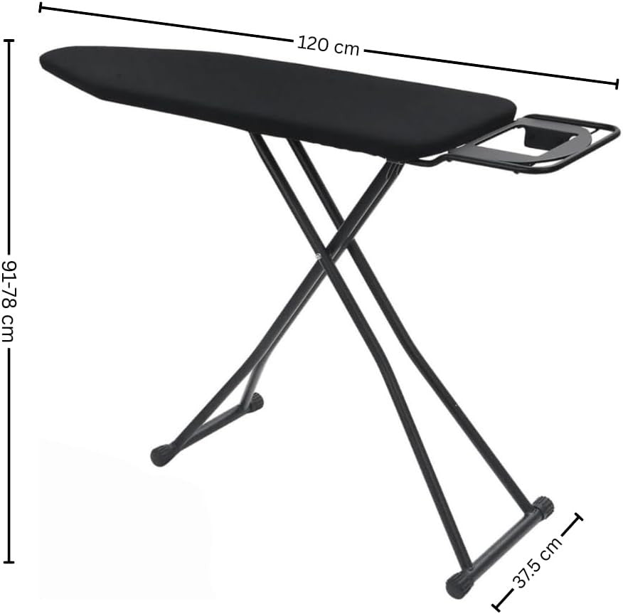 Folding Ironing Board 120x37.5cm Jumbo Iron Rest Collapsible Table - Kwikley