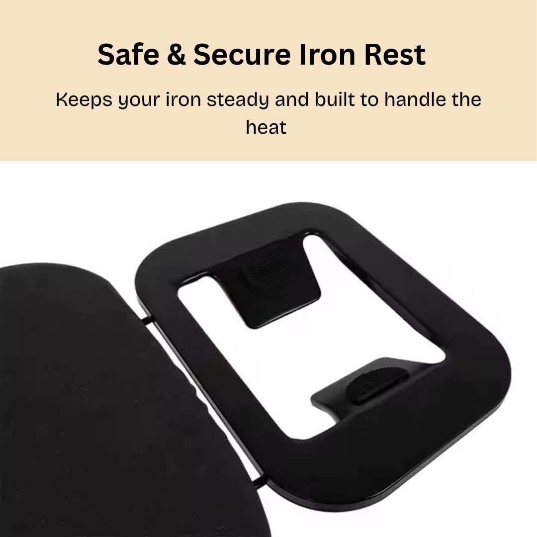Folding Ironing Board 120x37.5cm Jumbo Iron Rest Collapsible Table - Kwikley
