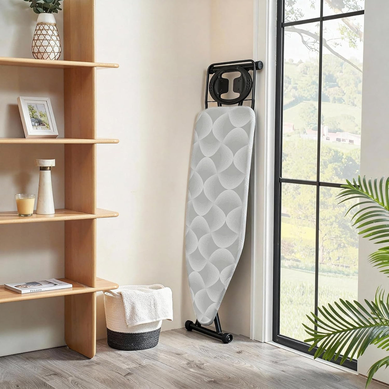 Folding Ironing Board 120x38cm Height Adjustable Steam Iron Rest - Kwikley