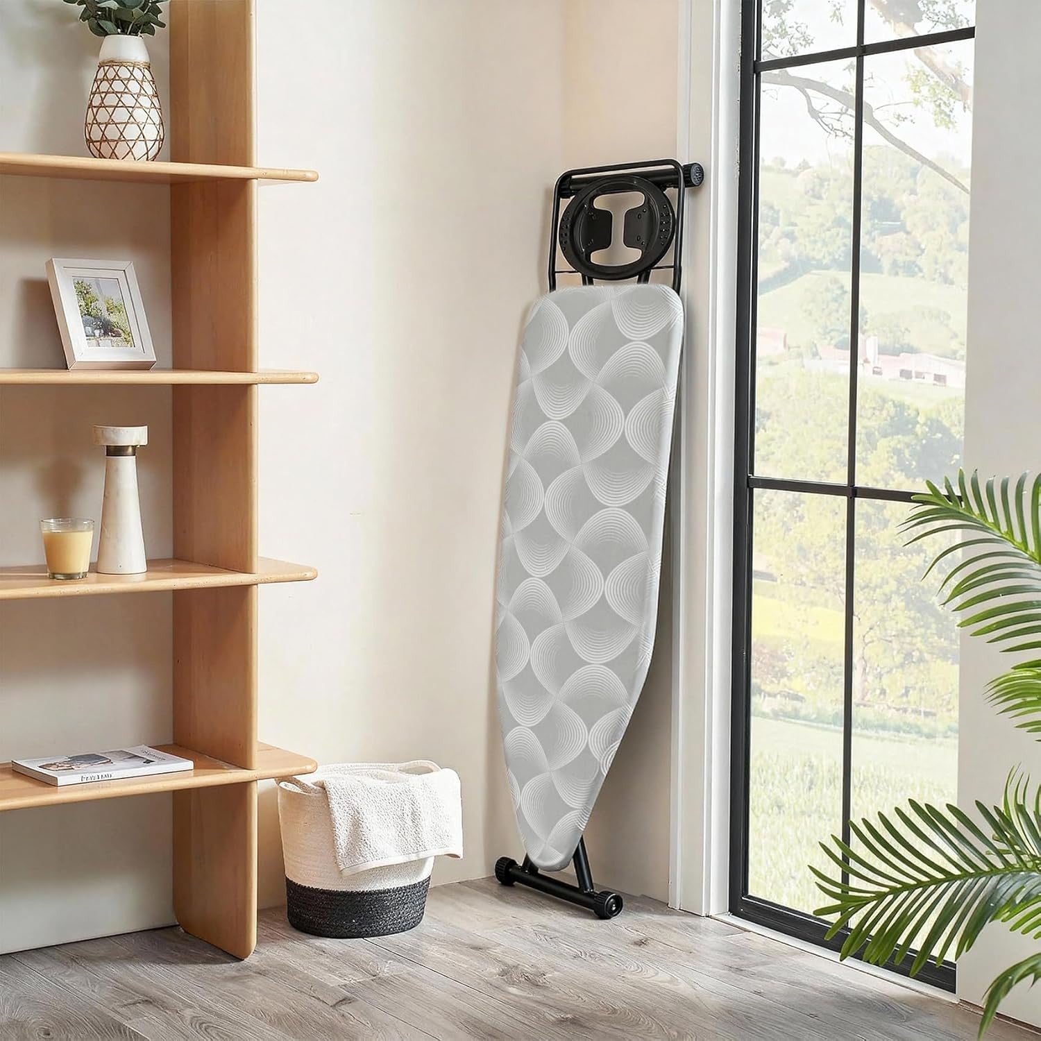 Folding Ironing Board 120x38cm Height Adjustable Steam Iron Rest - Kwikley