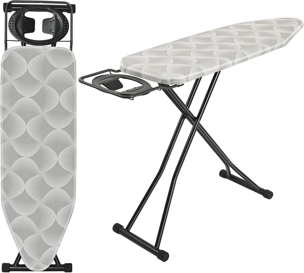 Folding Ironing Board 120x38cm Height Adjustable Steam Iron Rest - Kwikley